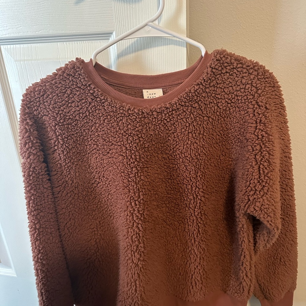Cozy Brown Sherpa Sweater